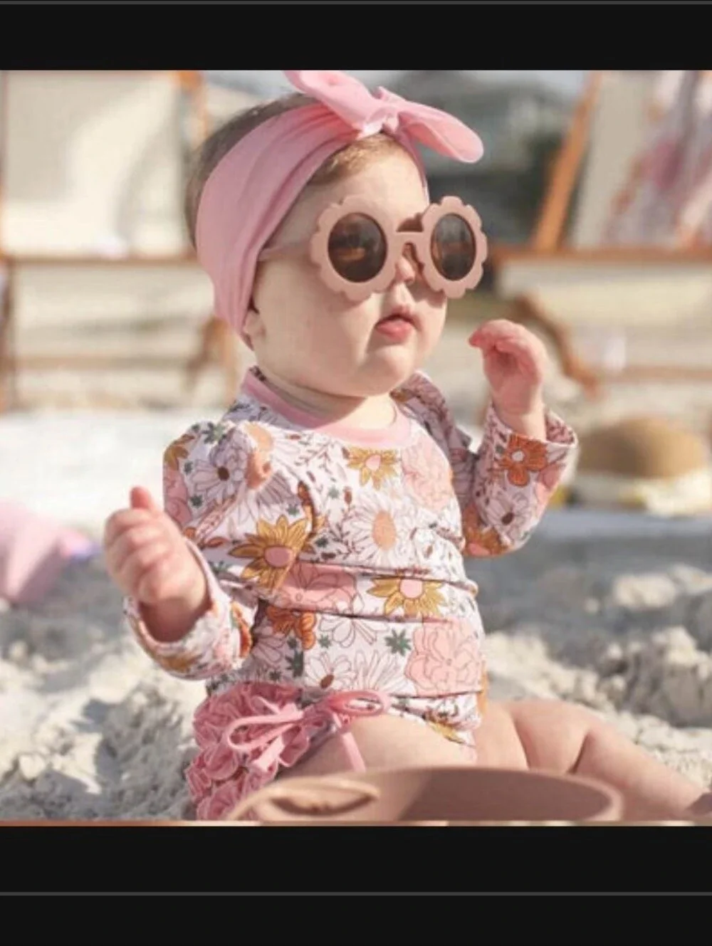 NWT Caden Lane Baby Boho Floral Ruffle Swim Rashguard (Only) Matching Set Avail.
